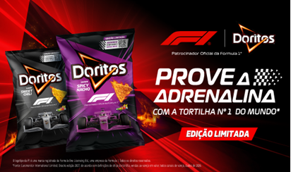 DORITOS® lança Spicy Nacho, novo sabor em edição limitada especial para Fórmula 1®