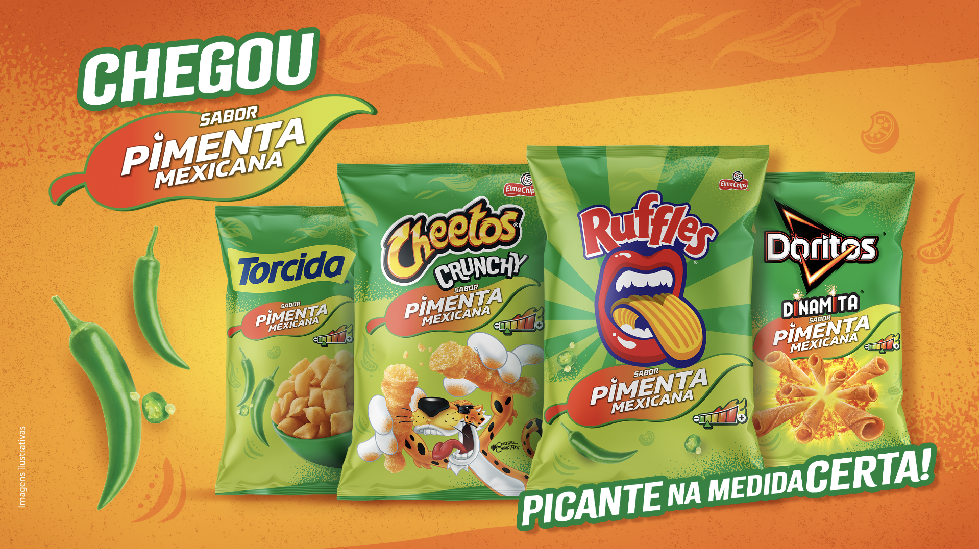 Sabor vencedor: PepsiCo amplia portfólio com RUFFLES® e CHEETOS® Crunchy sabor Pimenta Mexicana